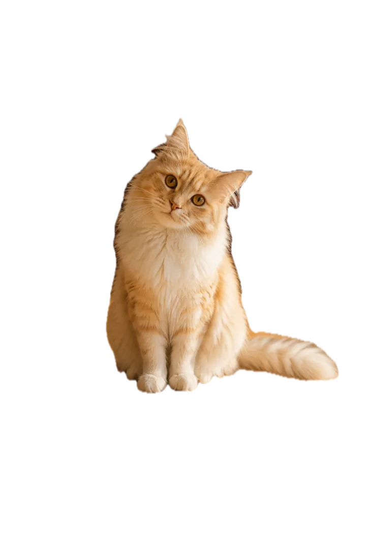 Cat cutout on a transparent background